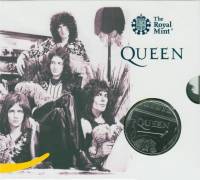 (2020) Монета Великобритания 2020 год 5 фунтов "Рок-группа "Queen""  Медь-Никель  Буклет